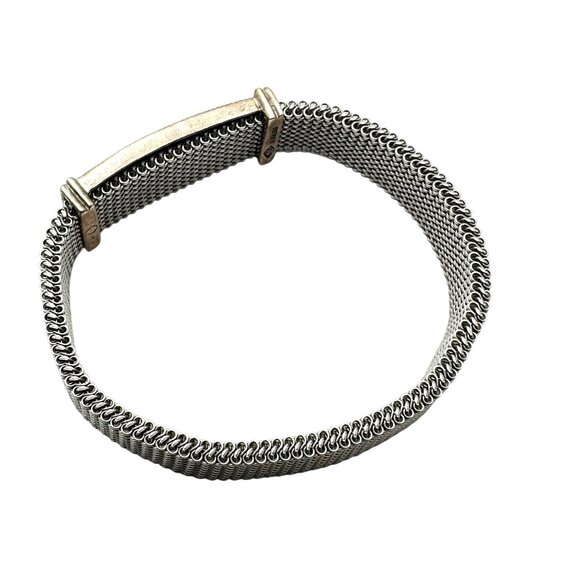 Judith Jack Marcasite Sterling Silver Mesh Expandable Bracelet 22 Grams 8.5 Inch - Picture 2 of 6